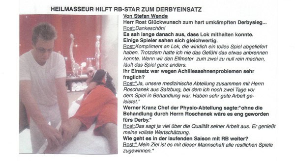 10.05.2010 – Heilmasseur hilft RB-Star zum Derbyeinsatz