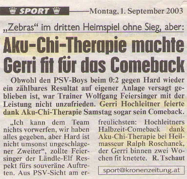 01.09.2003 – Kronen Zeitung Sport