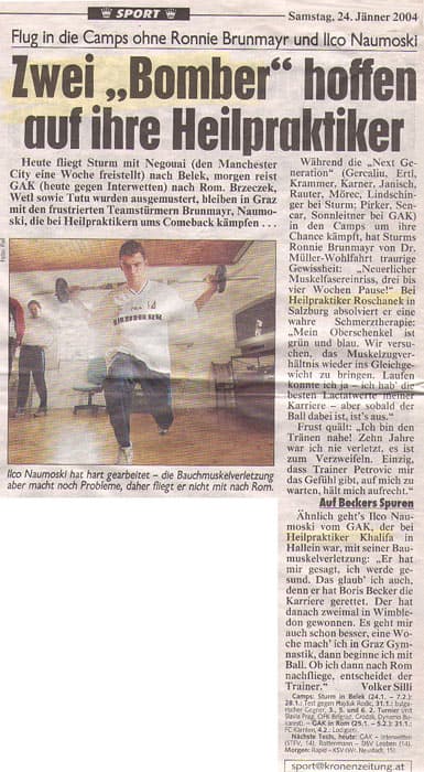 24.12.2004 – Kronen Zeitung Sport