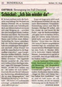 31.08.2006 – Kicker Sport Magazin